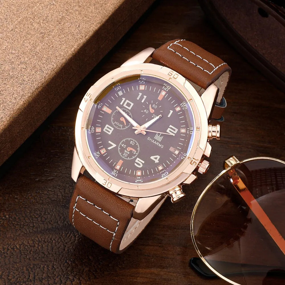 Ensemble montre ceinture, lunettes, porte-monnaie Hommes