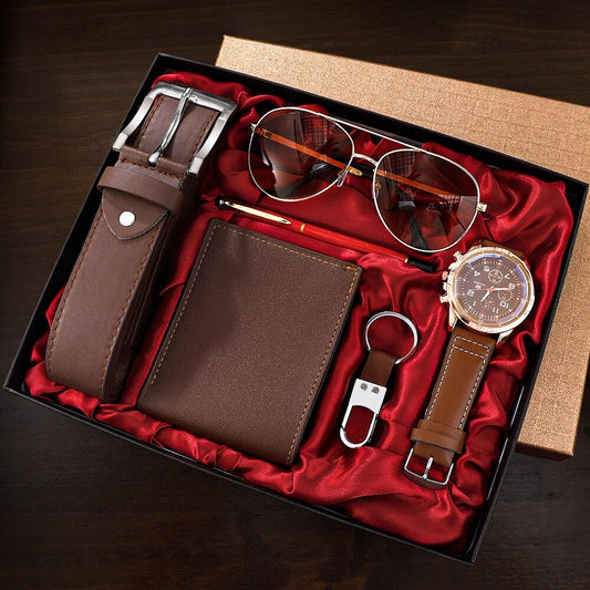 Ensemble montre ceinture, lunettes, porte-monnaie Hommes